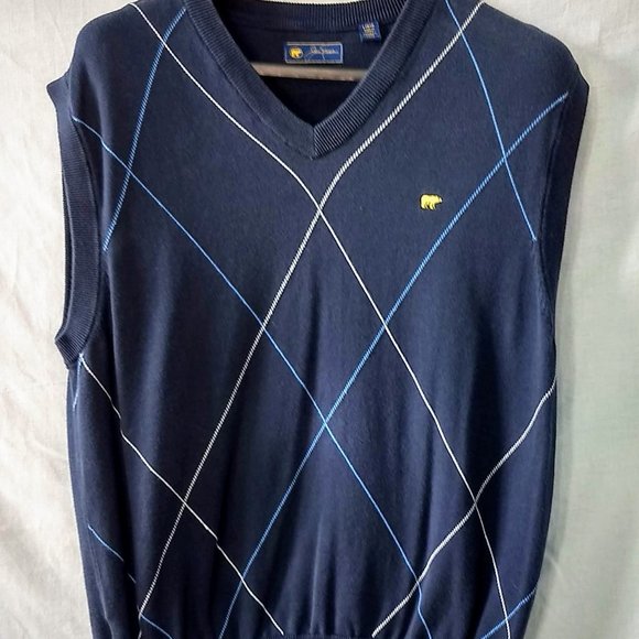 Jack Nicklaus Argyle Sweater Vest L 